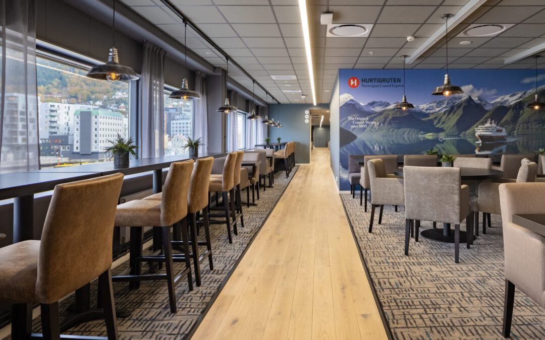 Hurtigruten opent lounge in Bergen