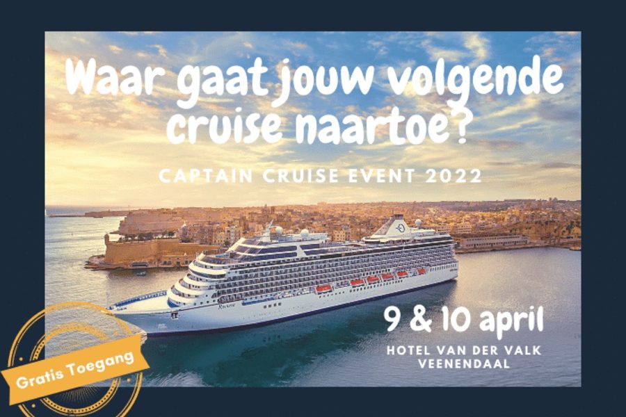 Captain Cruise cruisebeurs begin april in Veenendaal