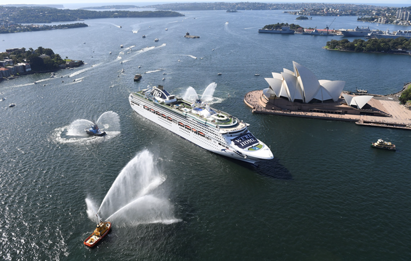 Eerste cruiseschip voor Australië na twee jaar