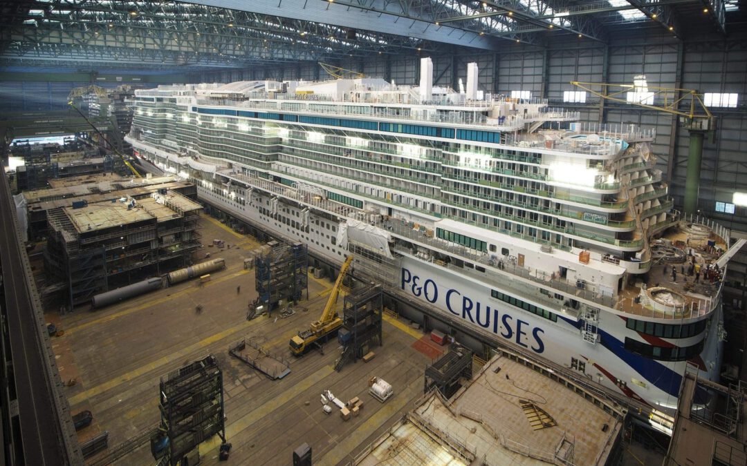 Zaterdag wordt cruiseschip Arvia uitgedokt bij Meyer Werft