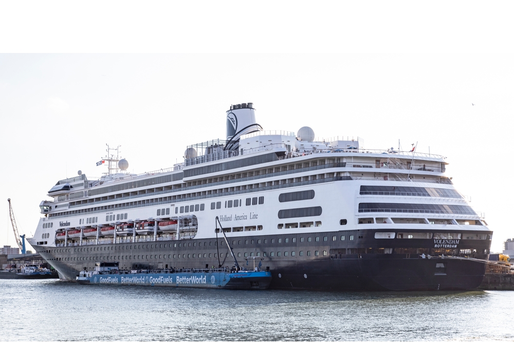 Holland America Line meldt positieve resultaten van test met biobrandstof aan boord van Volendam